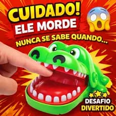 Brinquedo Crocodilo Morde Dedo Jogo Infantil Divertido De Suspense Criança Família Presente