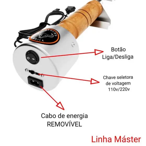 Espeto Giratório Elétrico Brother´s Grill Linha Master Único BIVOLT