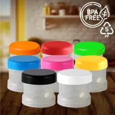 Conjunto 12 potes organizador multiuso plástico para armazenar diversos 80ml tampa rosca