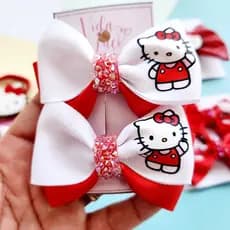 Laço Hello Kitty Parzinho Vermelho Xuxinha Rabicó Acessório infantil menina