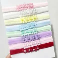 Kit 8 faixinhas para bebê Recém-nascido Faixinha de meia com flores Maternidade Ensaio Reborn