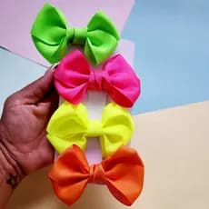 Laço neon Par de laços neon Kit de laços Acessório infantil Dupla de laços Kit com 4 laços