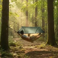 Rede De Descanso Camping Com Mosquiteiro Safo Resistente 150kg Acampamento