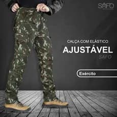 Calça Cargo Masculina Defender Ripstop Reforçada 8 Bolsos