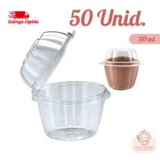 Embalagens Individuais Para Mousse com Tampa 50 Unidades 110ML NP110