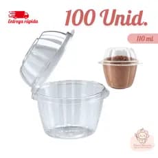 Embalagens Individuais Para Mousse com Tampa 100 Unidades 110ML NP110