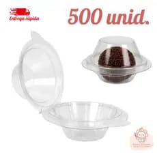 Kit 500 Embalagem Para Brigadeiro Blister Individual Transparente Com Tampa