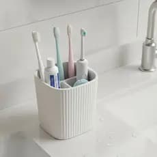 Suporte Porta Escova De Dente E Creme Dental Pia Banheiro Portatil leve moderno minimalista