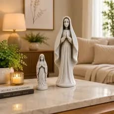 Kit Nossa Senhora Oratório Decorativo C/2 Imagem Orando Oratório Moderno Santuário Nossa senhora aparecida Minimalista