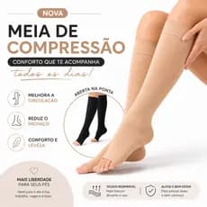 Meias De Compressão Alta Pressão Varizes De Dedo Do Pé Aberto Sem Ponteira Mulheres e Homens Vasos Inchaço Gestante
