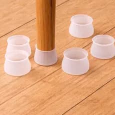 Kit 4/12/24 Protetor de Silicone para Pés de Cadeira e Mesa Pés Pezinho Redondo