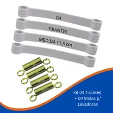 Kit 04 Molas + 4 Tirante Lavadoras Electrolux