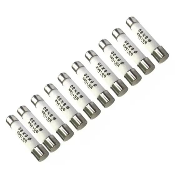 FUSÍVEL CERÂMICO MICROONDAS -15A - 250V- 6X30mm - Kit com 10 peças