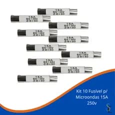 Kit Fusível Cerâmica -15A - 250V- 6X30mm -10 peças