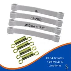 Kit 4 Molas + 4 Tirante Lavadoras Electrolux