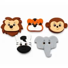 Kit Animais Safari em Biscuit | Apliques para Laços, Caixas, Girlanda  e Lembrancinhas - Decoração Artesanal Infantil