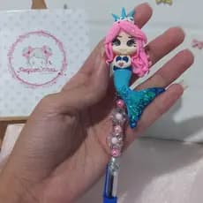 Caneta Personalizada Temas Variados, Personalização em Biscuit, Aplique em Biscuit