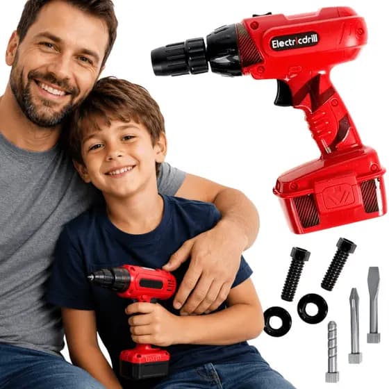 Kit furadeira infantil brinquedo ferramentas parafusadeira educativo para tirar criança do celular