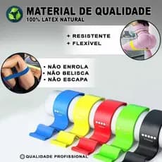 Kit 5 Elásticos Academia para Treino de Resistência Fitness