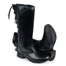 Bota Feminina Montaria Cano Longo Preta Tendência