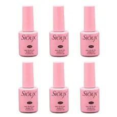 Kit 6 Colas Para Unhas Postiça Soft Gel Sioux 12ml para colar e fixar unhas Soft Gel