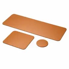 KIT MOUSEPAD 70x30 Grande Desk Pad Couro Gamer Office + 20x20 MOUSE + PORTACOPO 10cm