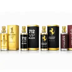 KIT PERFUME IMPORTADO VIDRO DE LUXO FRAGANCIA BYLLION MAUDEK FIRRARO 712 BLACK