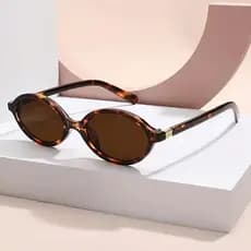 Óculos de Armação Oval Retro Multicolorido