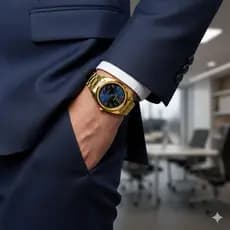 Relógio Orimet Luxo Unissex À Prova D’Água | Aço Inoxidável Dourado e Prata | Premium Elegante
