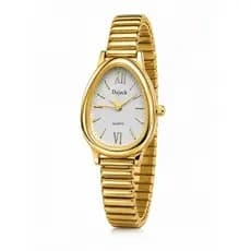 Relógio Feminino Estilo Cobra Oval Cinta Elástica Aço Inoxidável Dourado Rose Prateado Acessórios