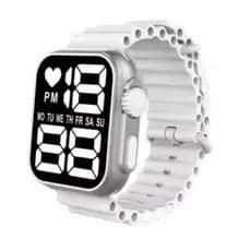 Relógio de Pulso Unissex Moderno Casual | Digital LED Esportivo | Pulseira Silicone Ajustável