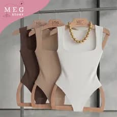 Body Feminino Decote Quadrado Collant Suplex Bori Com Forro Alça Grossa Tendencia Candy Color Verao