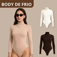 Body Feminino Segunda Pele Casual Elegante Gola Alta Manga Longa Suplex Forro Duplo Fashion