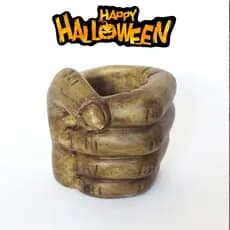 💀 Porta-velas Mão, Decoração Halloween, Porta-velas decorativo