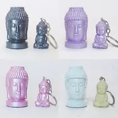 Kit Estátua De Buda + Chaveiro Buda, Estátua Decorativa, Buddha Estátua