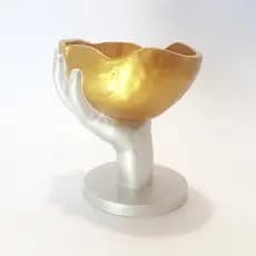 Vaso Decorativo Mão Pedestal