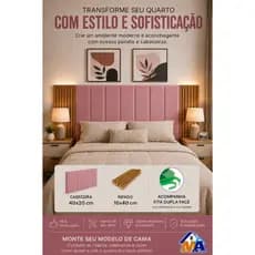Kit Com Até 12 Peças Cabeceira Modular 20X40 + Painel Ripado MDF Para Cama 10x40 Envio Full