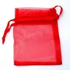 100 saquinhos de organza  Vermelho 12x17