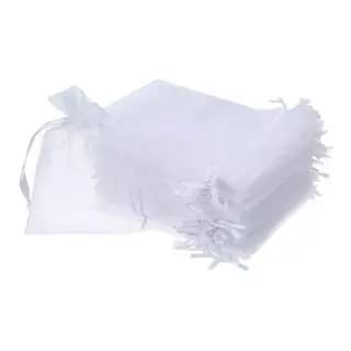1000 saquinhos de organza 9x12cm Branco Atacado
