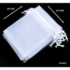 100 saquinhos organza 12x17 Branco