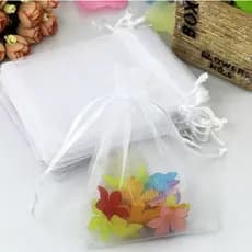 10 saquinhos de organza13x18cm branco