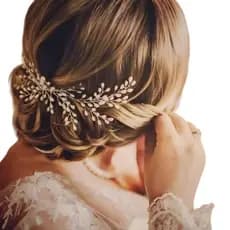 ENFEITE CABELO NOIVA GRINALDA ARRANJO DEBUTANTE NUPCIAL DAMA