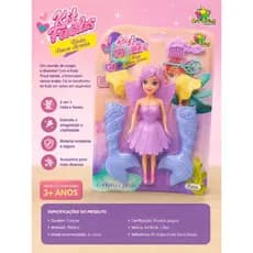 ✨🧚‍♀️ Boneca Fada Troca Sereia Infantil – Kit com Acessórios | +3 Anos 🧚‍♀️🧜‍♀️