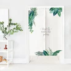 Cortina De Porta De Plantio Verde Nórdico , Sala De Estar , Quarto , Banheiro , Florista , Meia , Noren