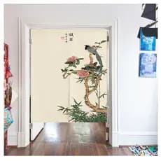 Novo Chinês wers E Pássaros Porta Curtian Sala De Estar Restaurante Cozinha Meia Cortina Feng Shui Noren