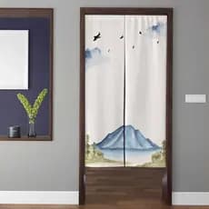 Estilo Boêmio Arte Noren Cortinas De Porta Japonês Paisagem Pintura Padrão Para Cozinha Divisória Quarto Privacidade Dec