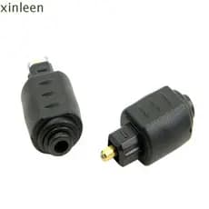 XINLEEN Adaptador De Cabo Óptico Digital Para DVD TV Redondo Quadrado 3.5mm Toslink Plug Amplificador 3.5mm Jack Conecto