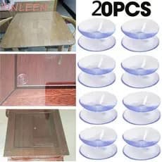 XINLEEN 20 Unidades De Ventosa Dupla Face , Ventosas De Vácuo Transparentes De PVC , Almofada De Sucção Reutilizável Ant