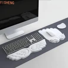 Almofada De Suporte De Pulso Para Mouse YISHENG , Ergonômica Criativa Com Design De Asa , Tapete Pulseira À Prova D'água