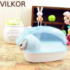 Caixa De Sauna Para Animais De Estimação VILKOR Fechando Com Porta Pequena Banheira De Areia Fofa De Plástico